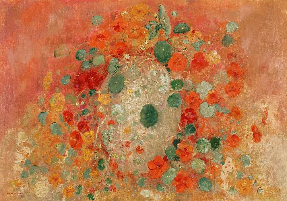 Nasturtiums (1905) Odilon Redon. poster — fine-art art