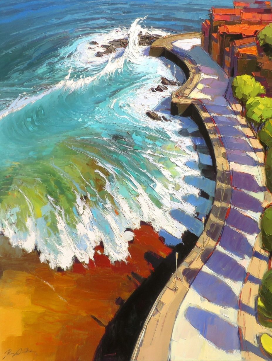 Coastal Wave Path Fine-Art Print. poster detail