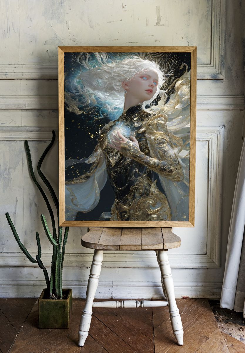 Celestial Goddess Fantasy Print. — room view 1