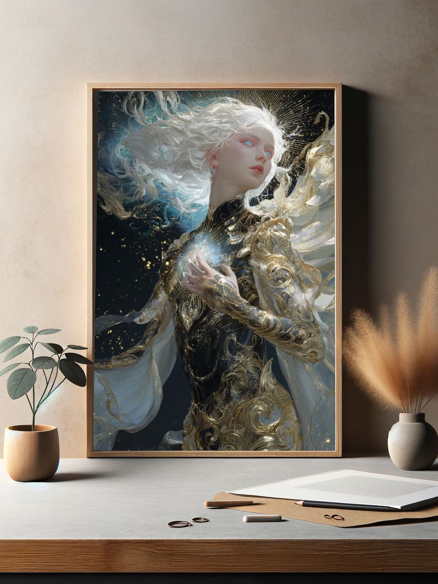 Celestial Goddess Fantasy Print. — room view 2