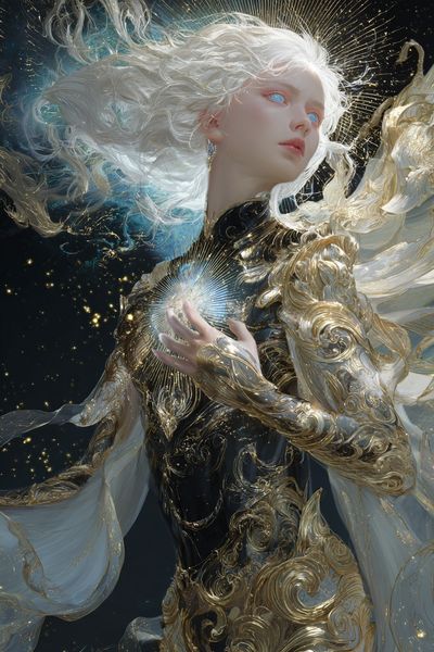 Celestial Goddess Fantasy Print. poster