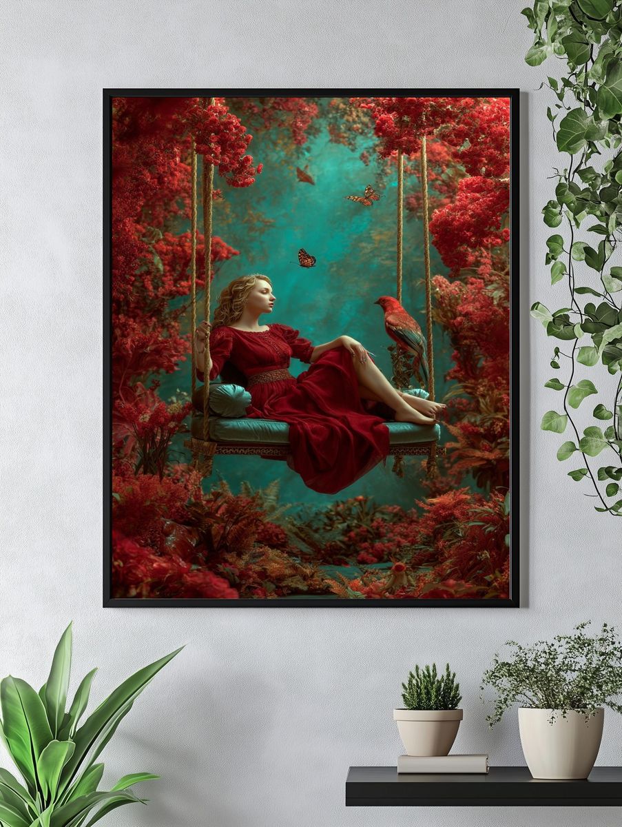 Crimson Swing Dreamscape Print. — room view 4