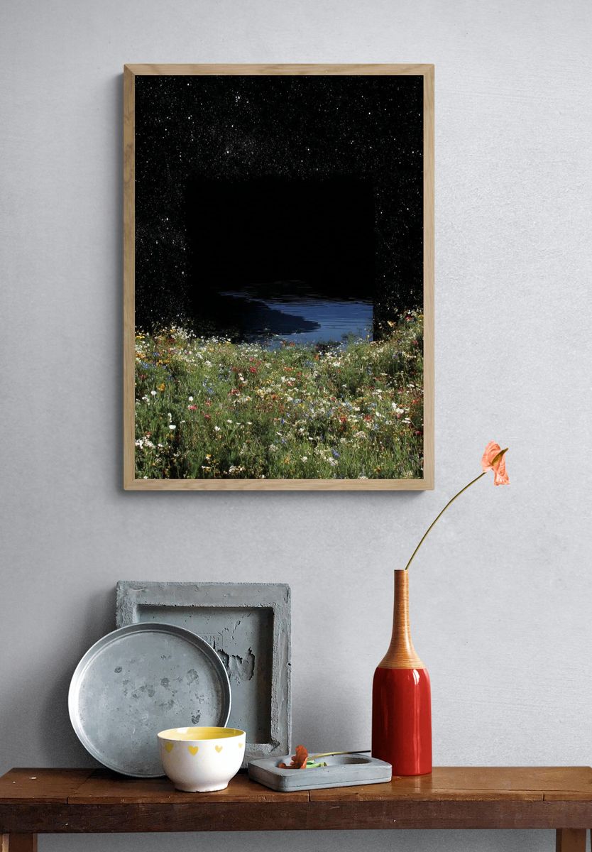 Starry Meadow Dreamscape Print. — room view 3