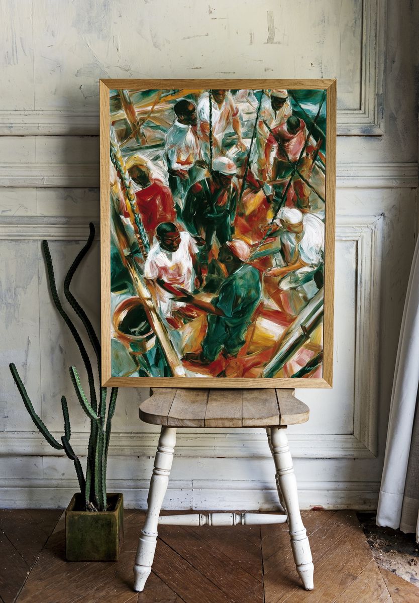 Dockworkers Contemporary Print. — room view 1