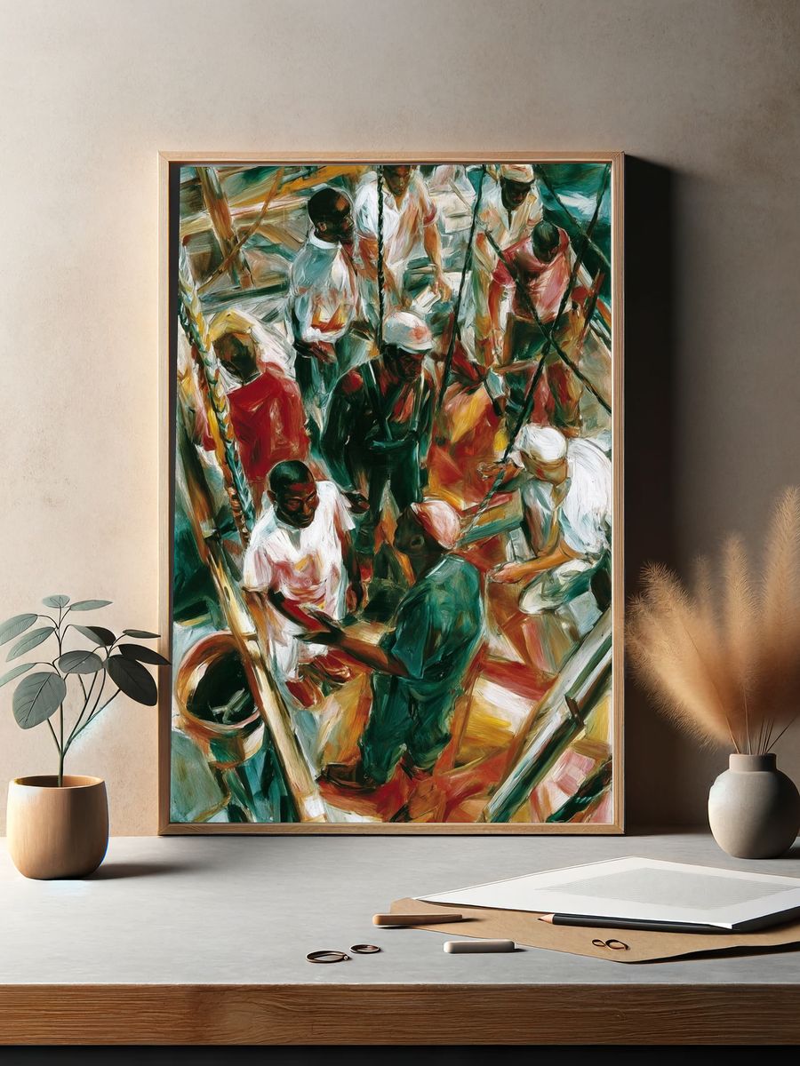 Dockworkers Contemporary Print. — room view 2
