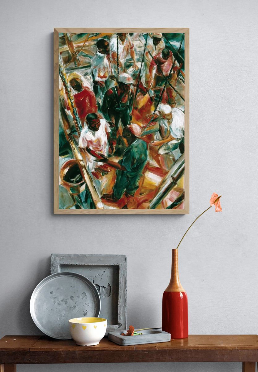 Dockworkers Contemporary Print. — room view 3