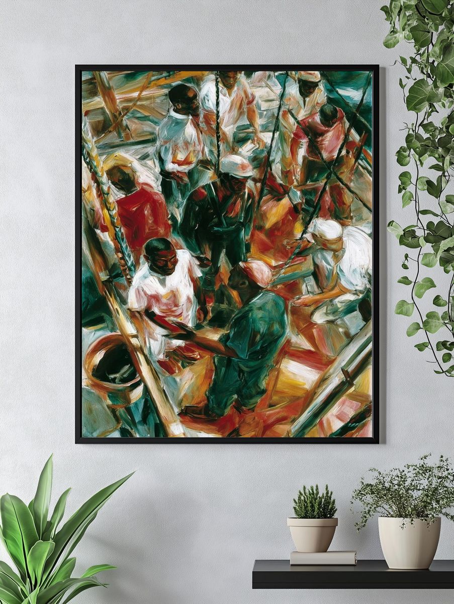 Dockworkers Contemporary Print. — room view 4