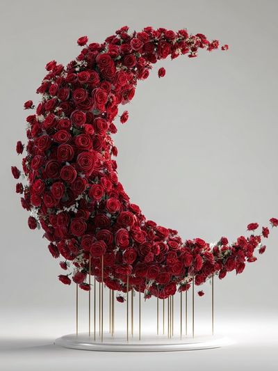 Red Rose Crescent Fine-Art Print. poster