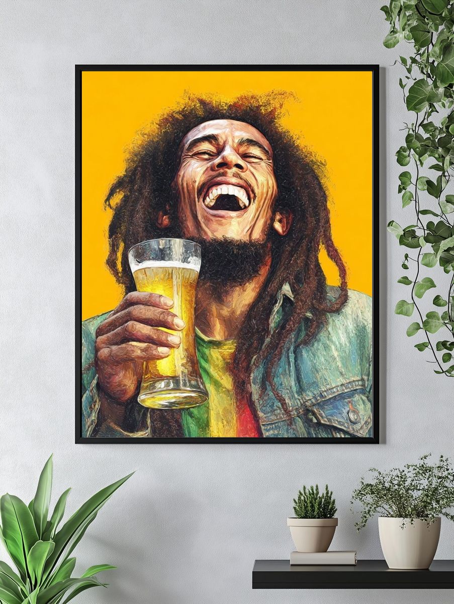Bob Marley Celebration Portrait Poster. — room view 4