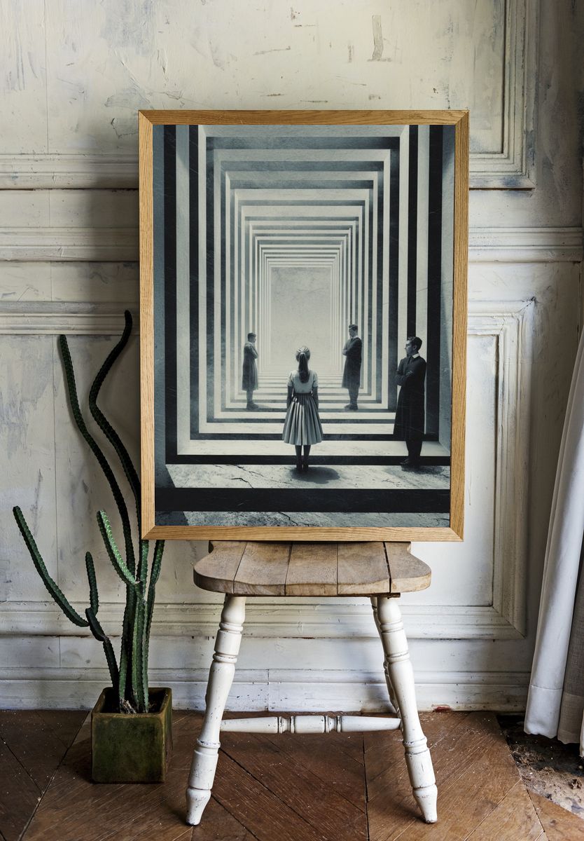 Surreal Corridor Fine-Art Print. — room view 1