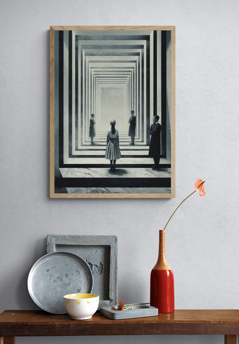 Surreal Corridor Fine-Art Print. — room view 3