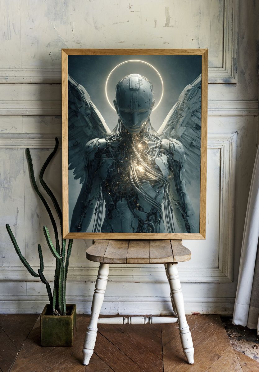 Cyber Angel Halo Poster. — room view 1
