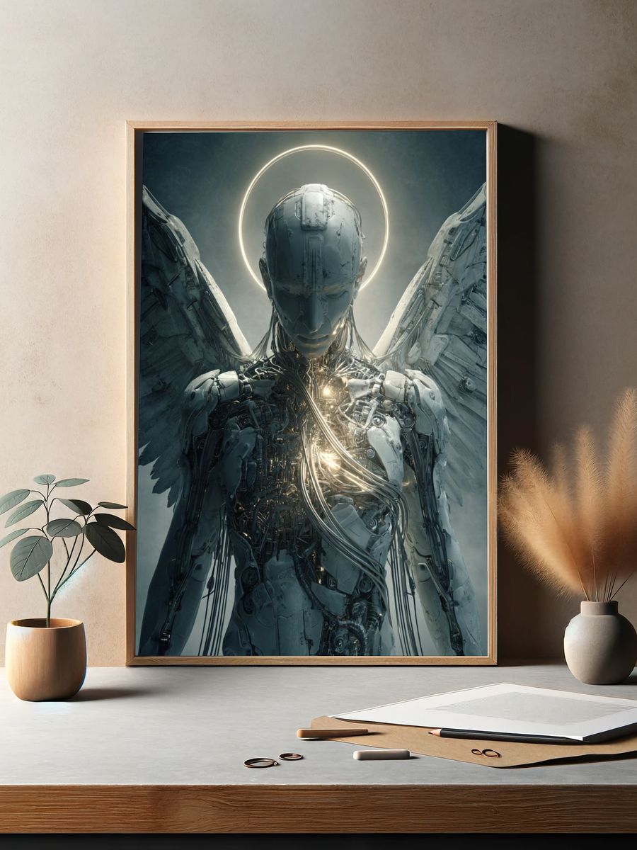 Cyber Angel Halo Poster. — room view 2