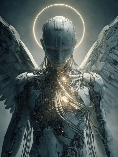 Cyber Angel Halo Poster. poster print