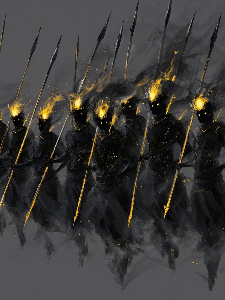 Shadow Spearmen Abstract Print. poster detail