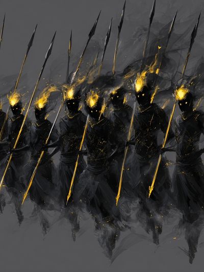 Shadow Spearmen Abstract Print. poster