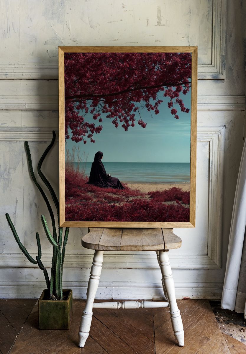 Solitary Seaside Figure Fine-Art Print. — room view 1