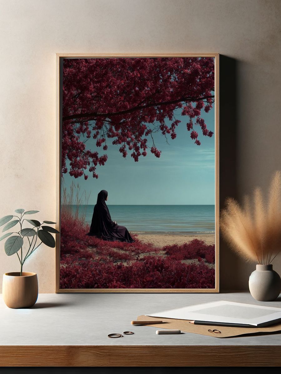 Solitary Seaside Figure Fine-Art Print. — room view 2
