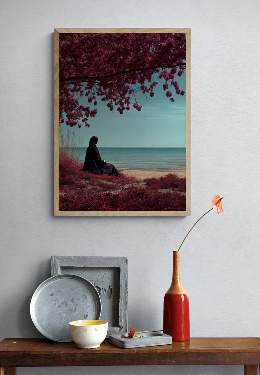 Solitary Seaside Figure Fine-Art Print. — room view 3
