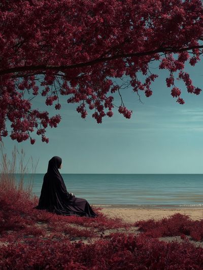 Solitary Seaside Figure Fine-Art Print. poster print