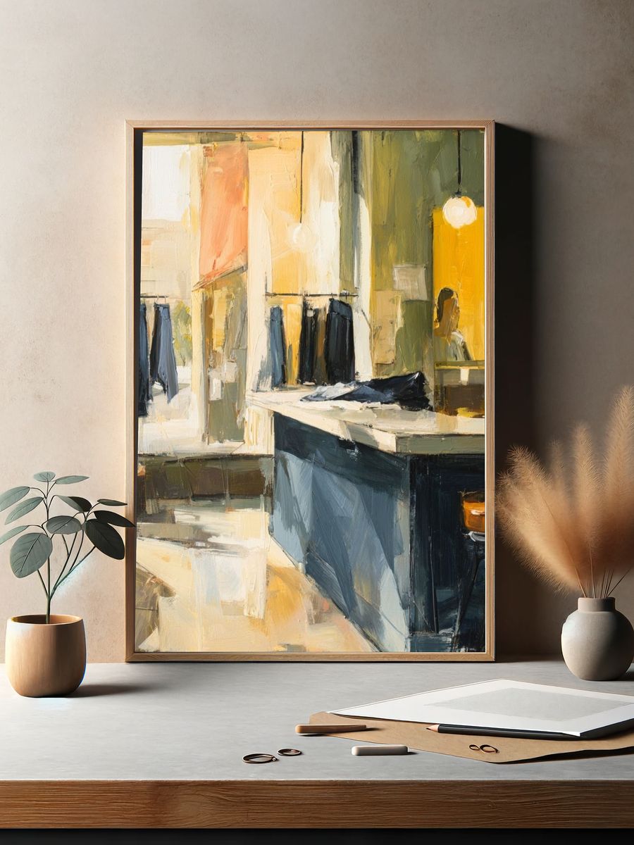 Modern Dressing Room — Fine-Art Print. — room view 2