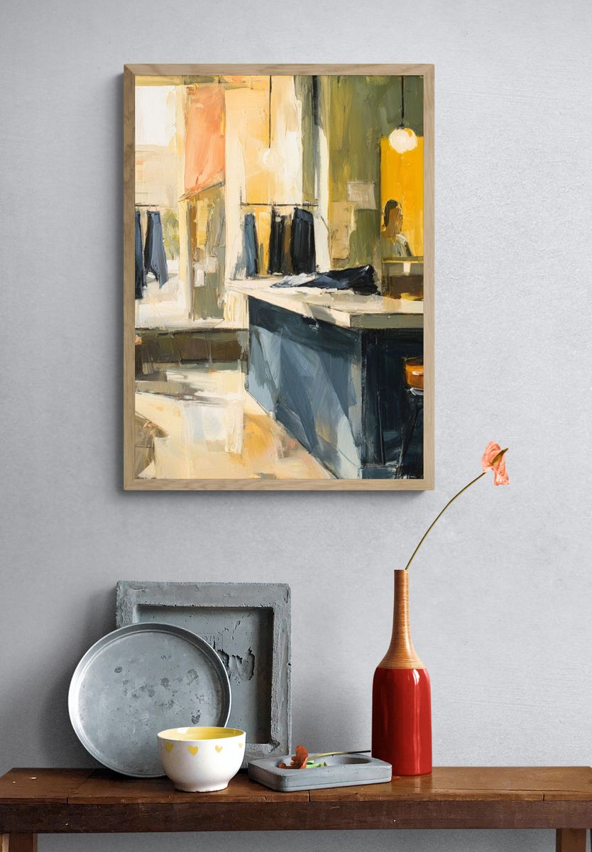 Modern Dressing Room — Fine-Art Print. — room view 3