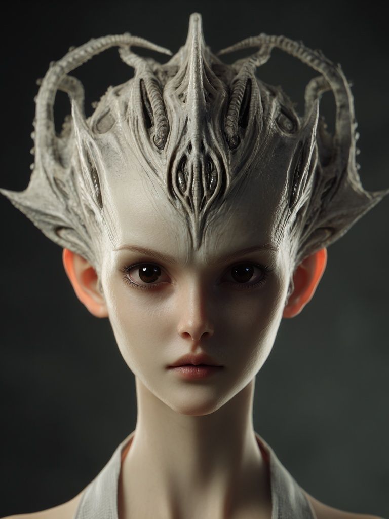Alien Portrait Surrealism Poster. poster detail