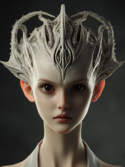 Alien Portrait Surrealism Poster. poster print
