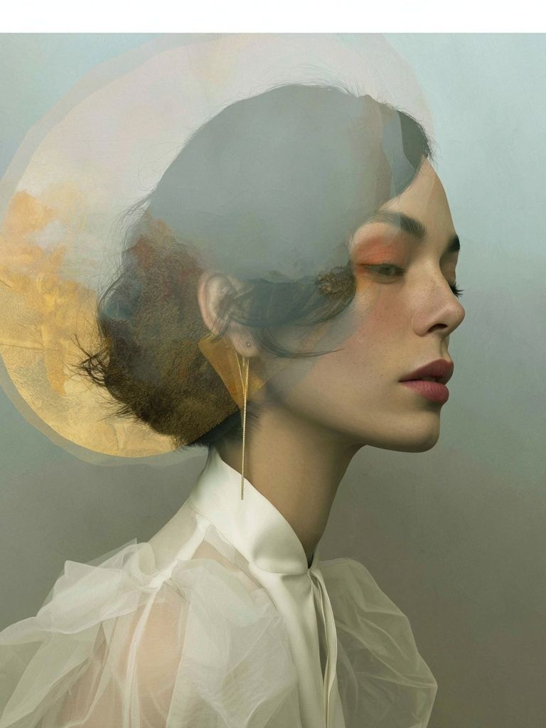Dreamy Fashion Portrait Print. poster — fashion art