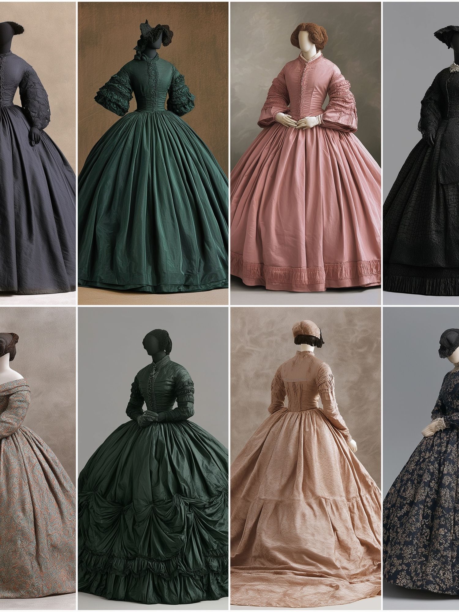 Victorian Fashion Mannequins Poster. poster — fashion art