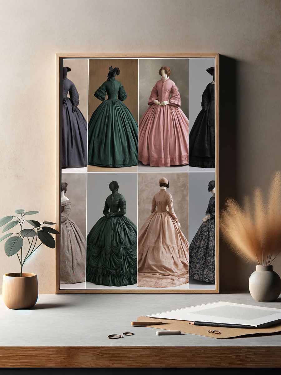 Victorian Fashion Mannequins Poster. — room view 2
