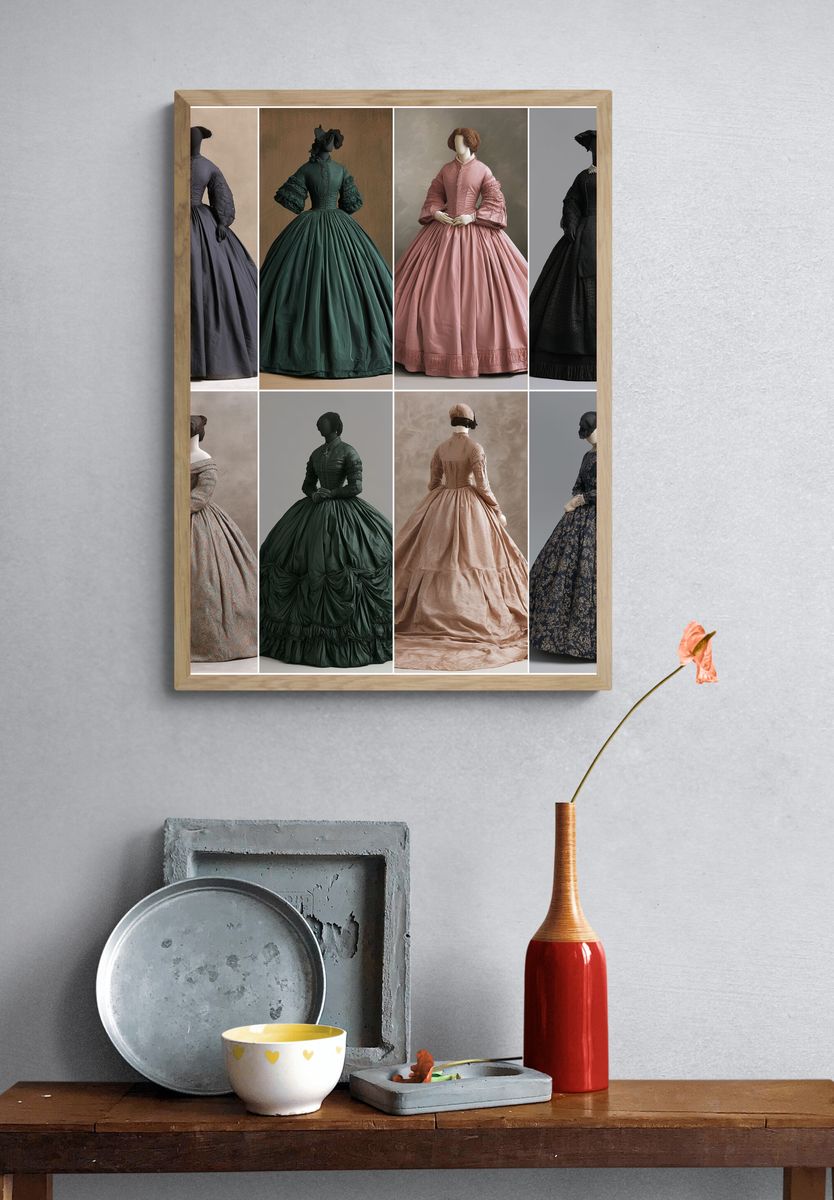Victorian Fashion Mannequins Poster. — room view 3
