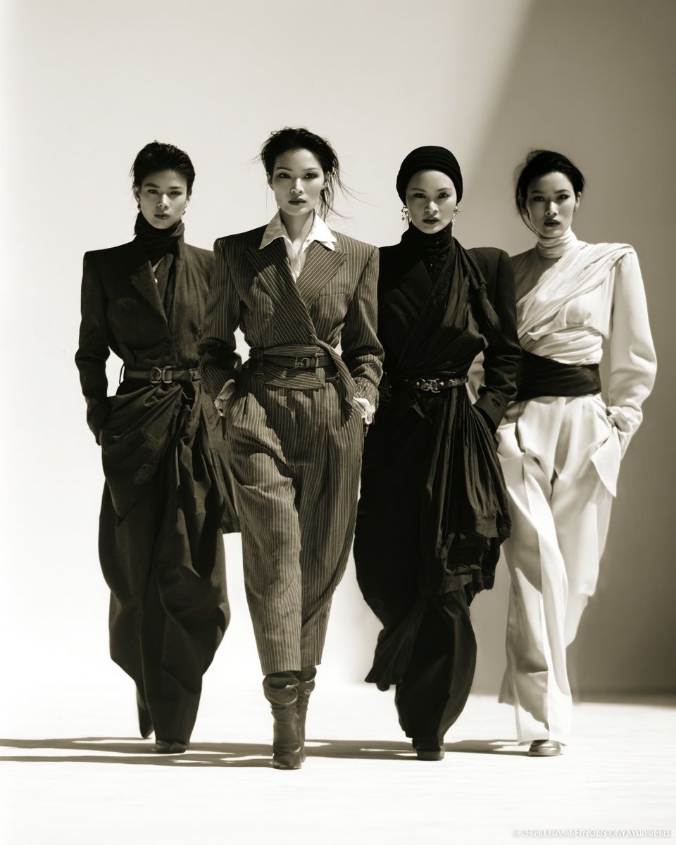 Editorial Fashion Quartet Poster. poster — fashion art