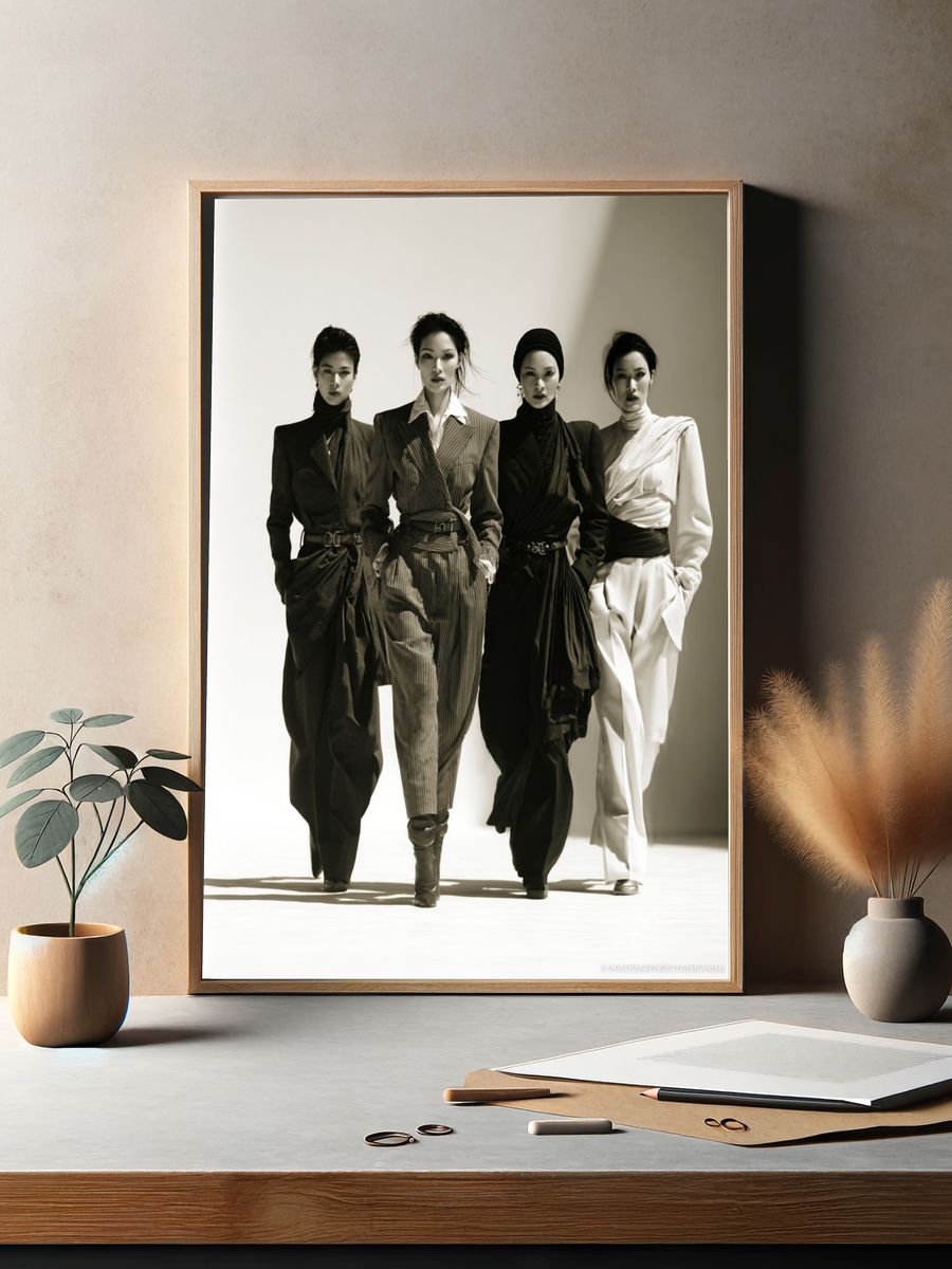 Editorial Fashion Quartet Poster. — room view 2
