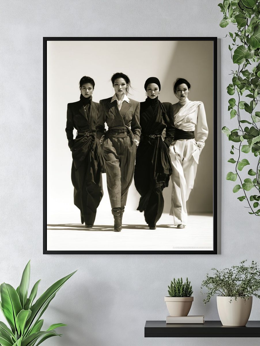Editorial Fashion Quartet Poster. — room view 4