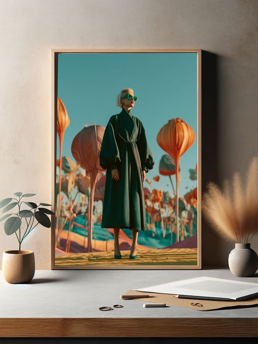 Surreal Fashion Garden Print. — room view 2