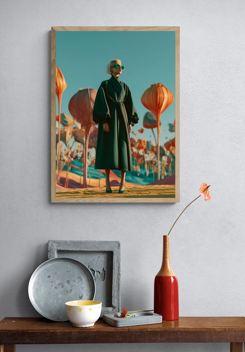 Surreal Fashion Garden Print. — room view 3