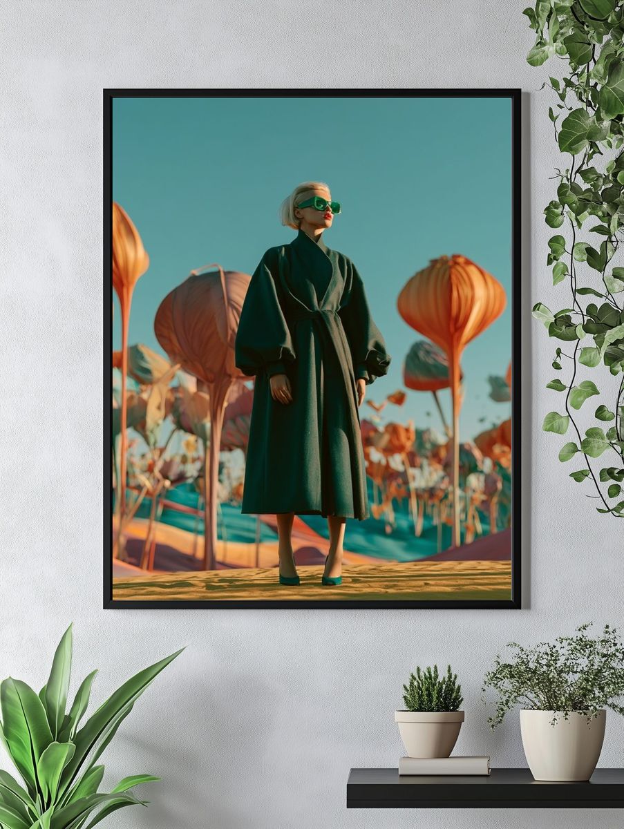 Surreal Fashion Garden Print. — room view 4