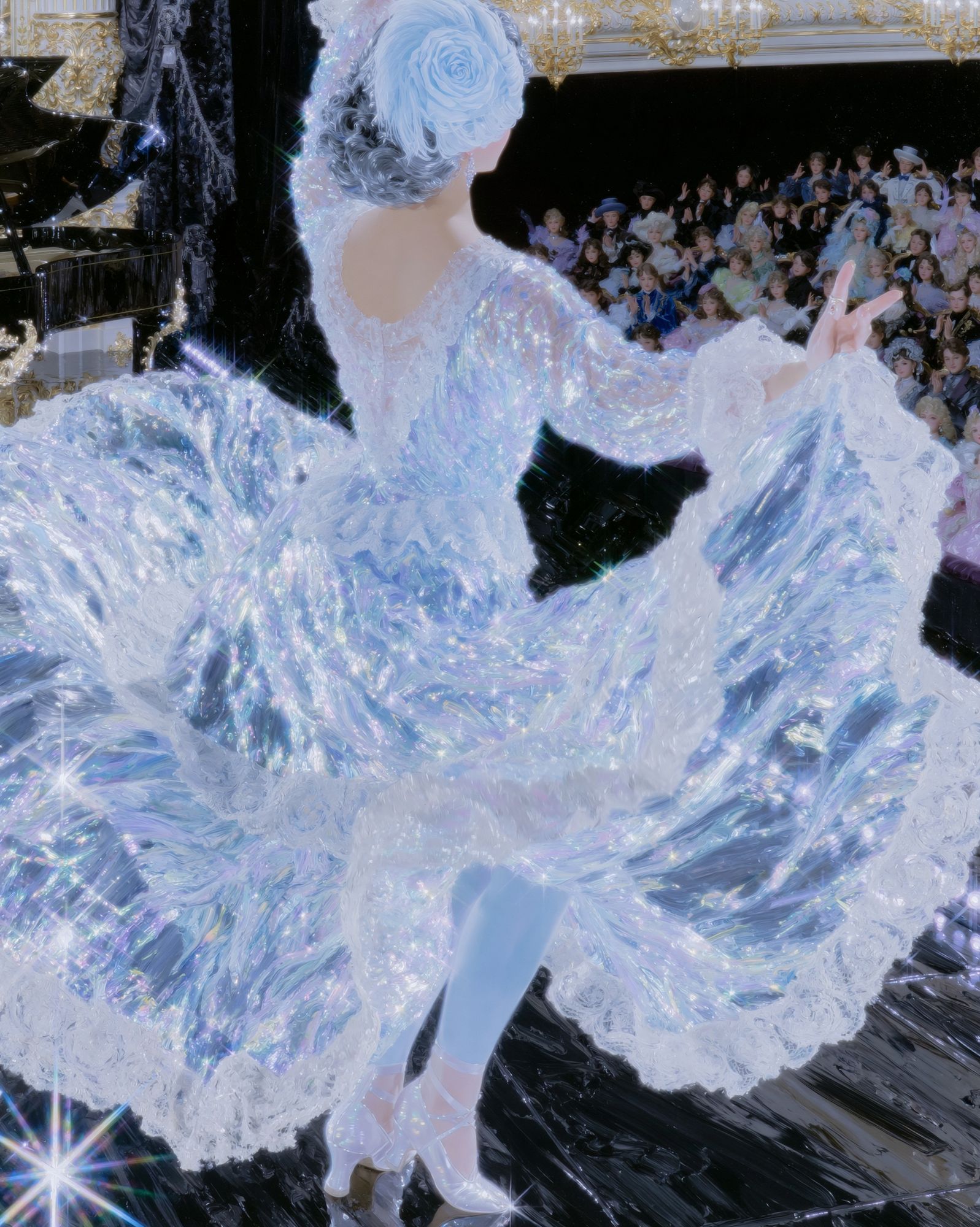 Iridescent Ballet Fashion Poster. poster detail