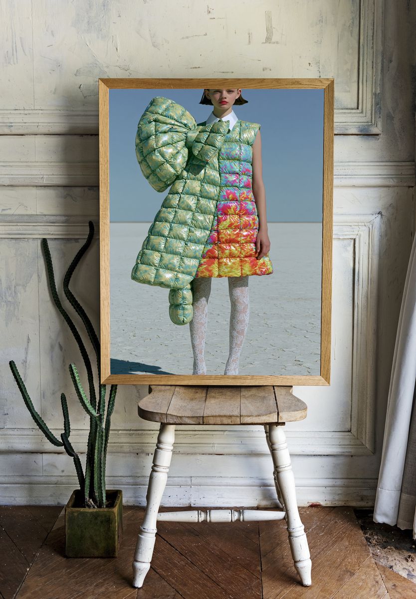 Avant-Garde Fashion Portrait Poster. room preview