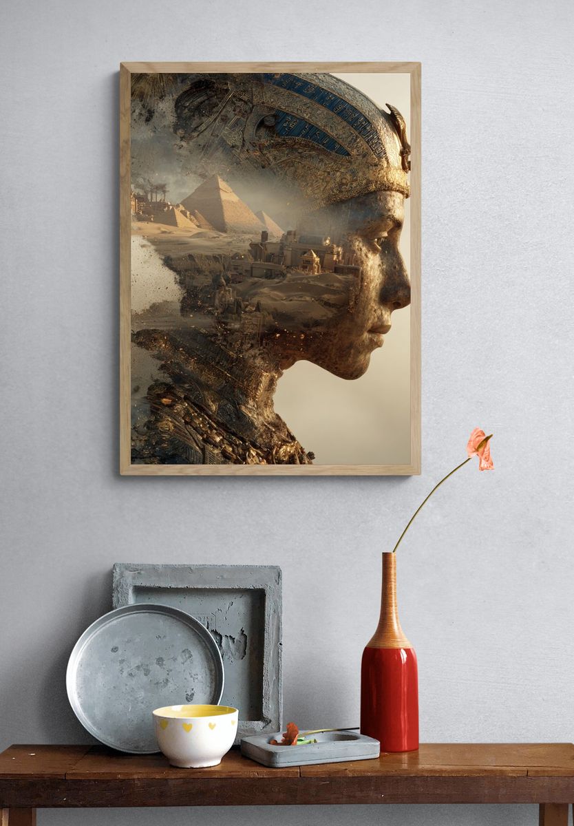 Egyptian Dreamscape Surrealism Print. — room view 3