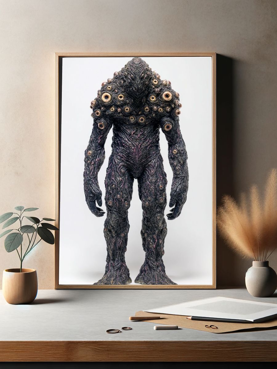 Eyeless Monster Surrealism Poster. — room view 2