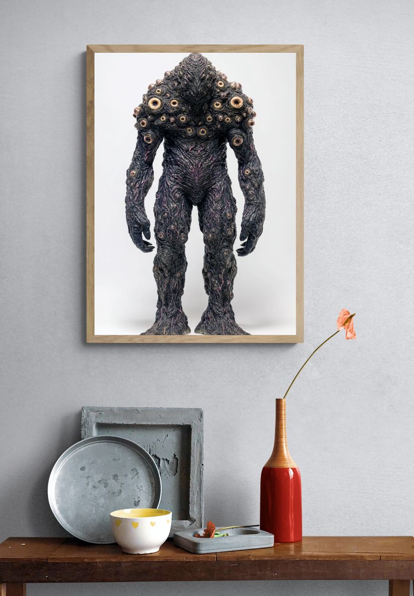 Eyeless Monster Surrealism Poster. — room view 3