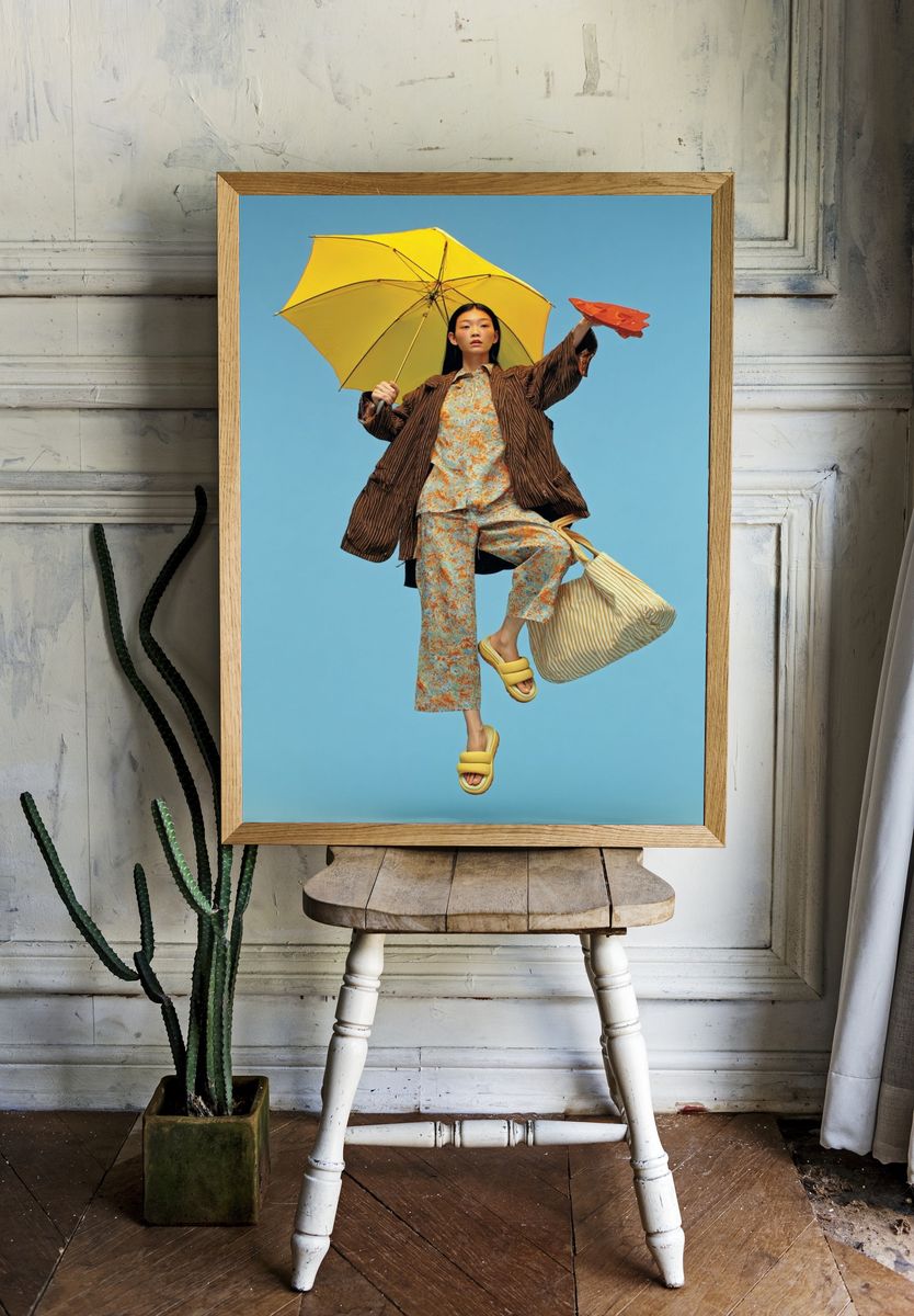 Fashion Umbrella Portrait Poster. room preview