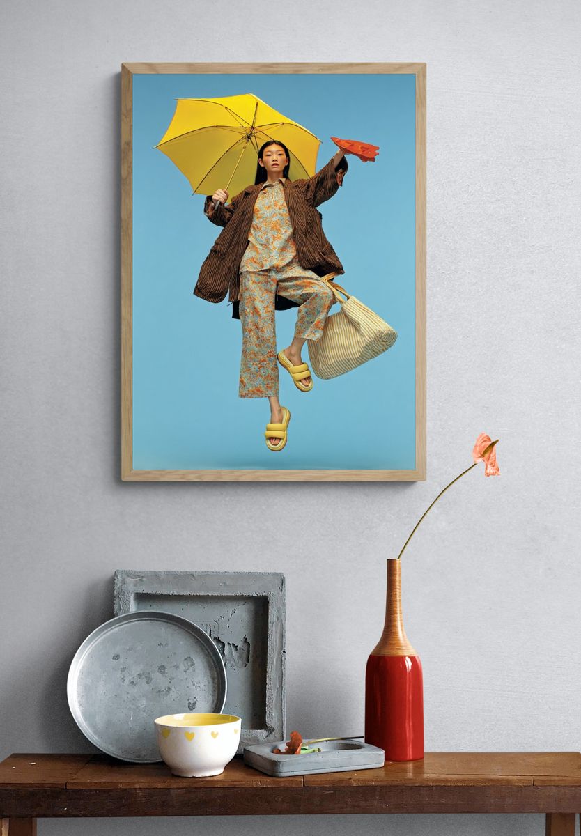 Fashion Umbrella Portrait Poster. — room view 3