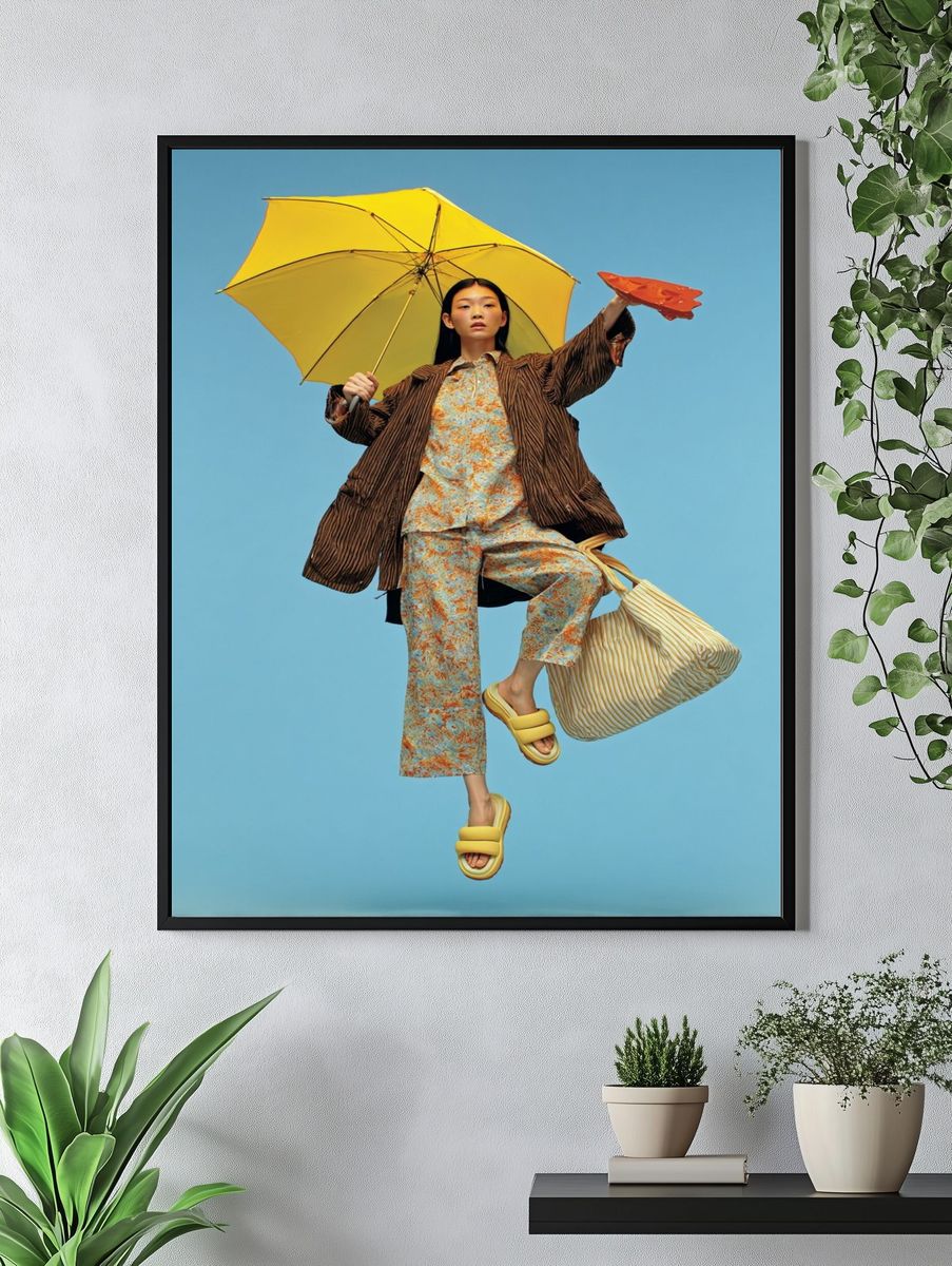 Fashion Umbrella Portrait Poster. — room view 4