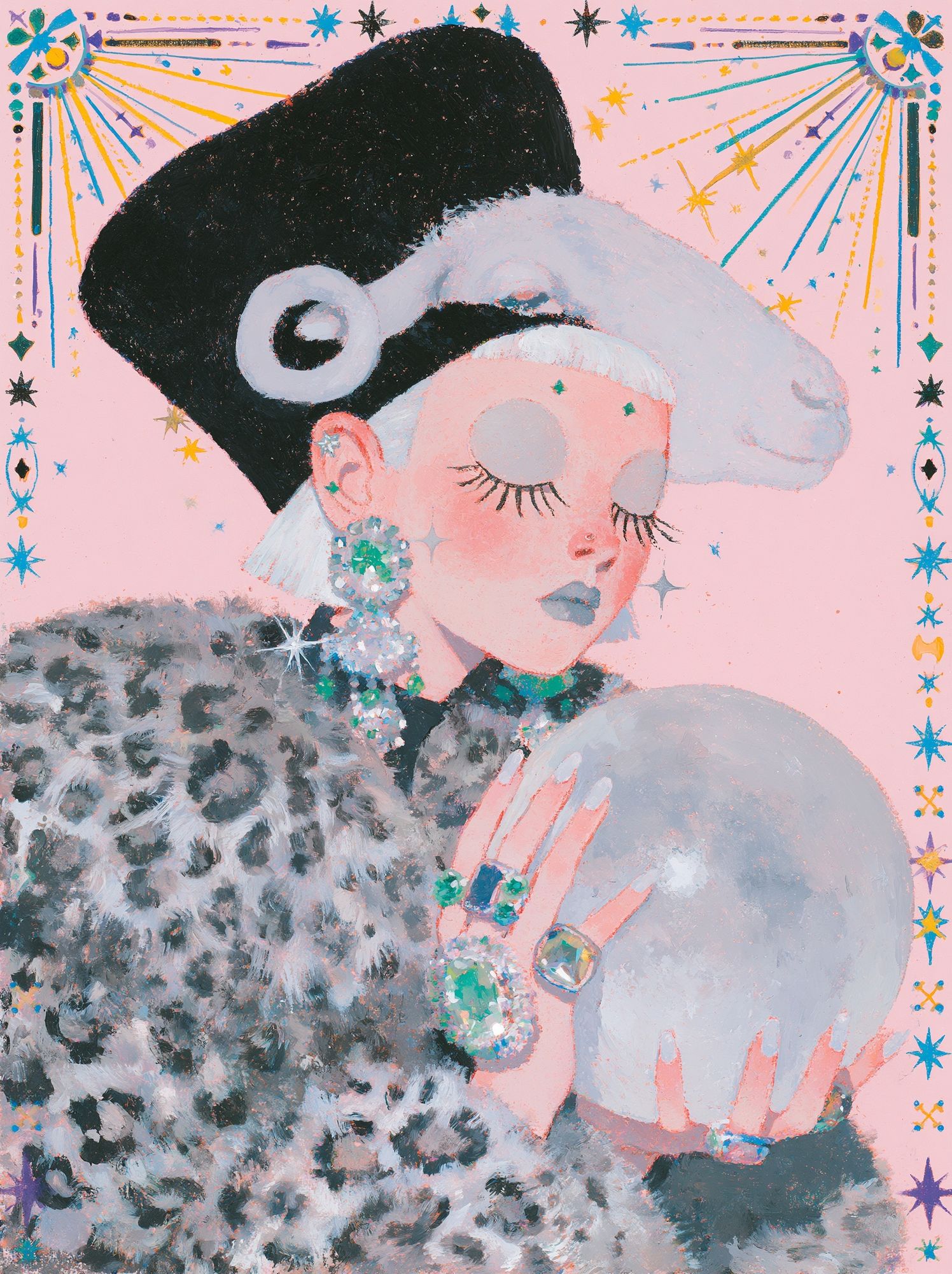 Fashion Portrait Illustration Poster. poster detail