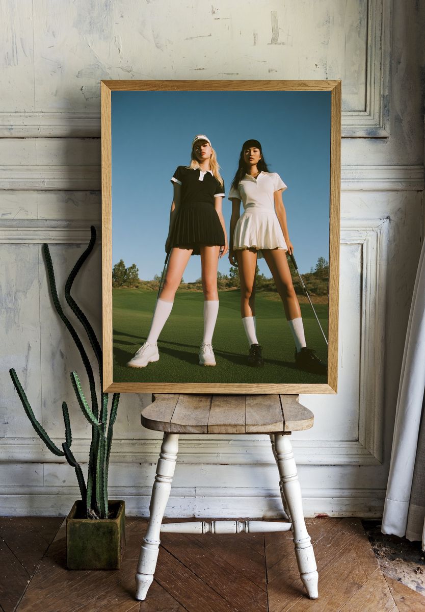Golf Fashion Portrait Poster. — room view 1