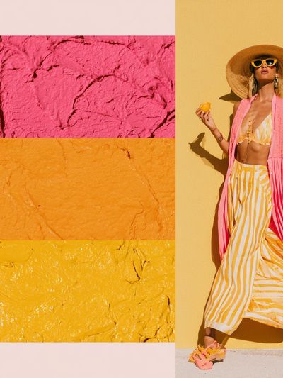 Sunlit Fashion Collage Poster.