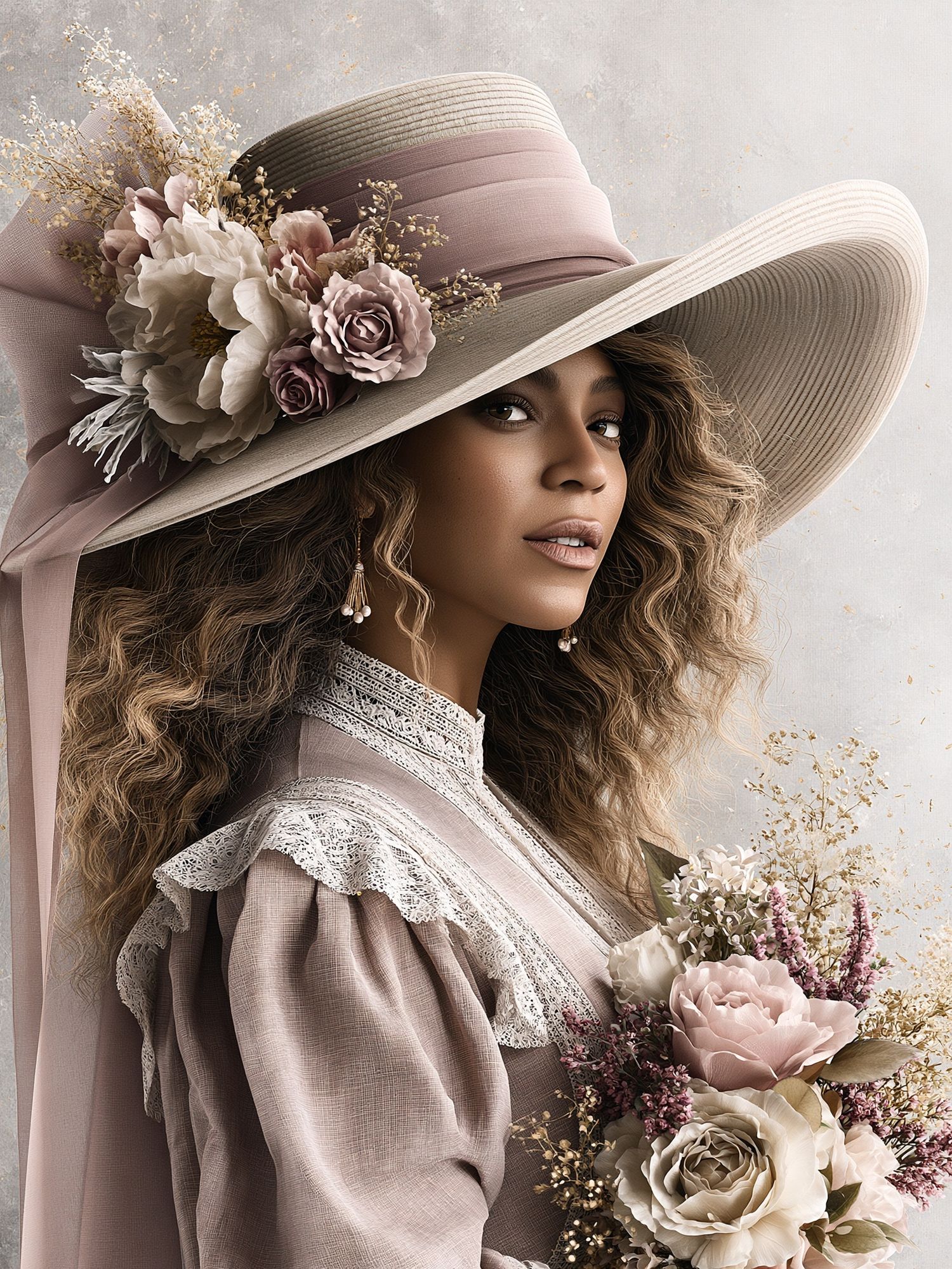 Floral Portrait Fashion Poster. poster detail